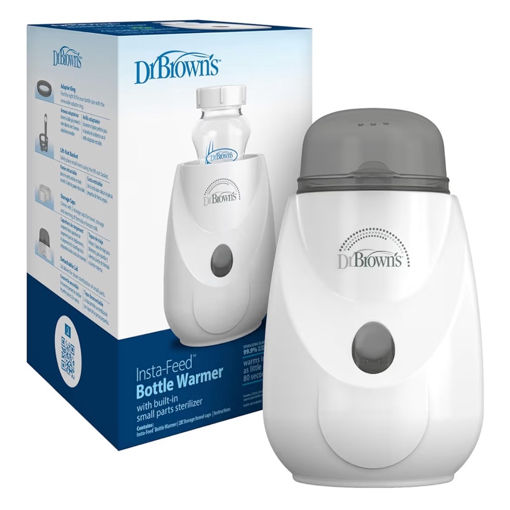 Dr. Brown's Insta-Feed Bottle Warmer - White & Gray